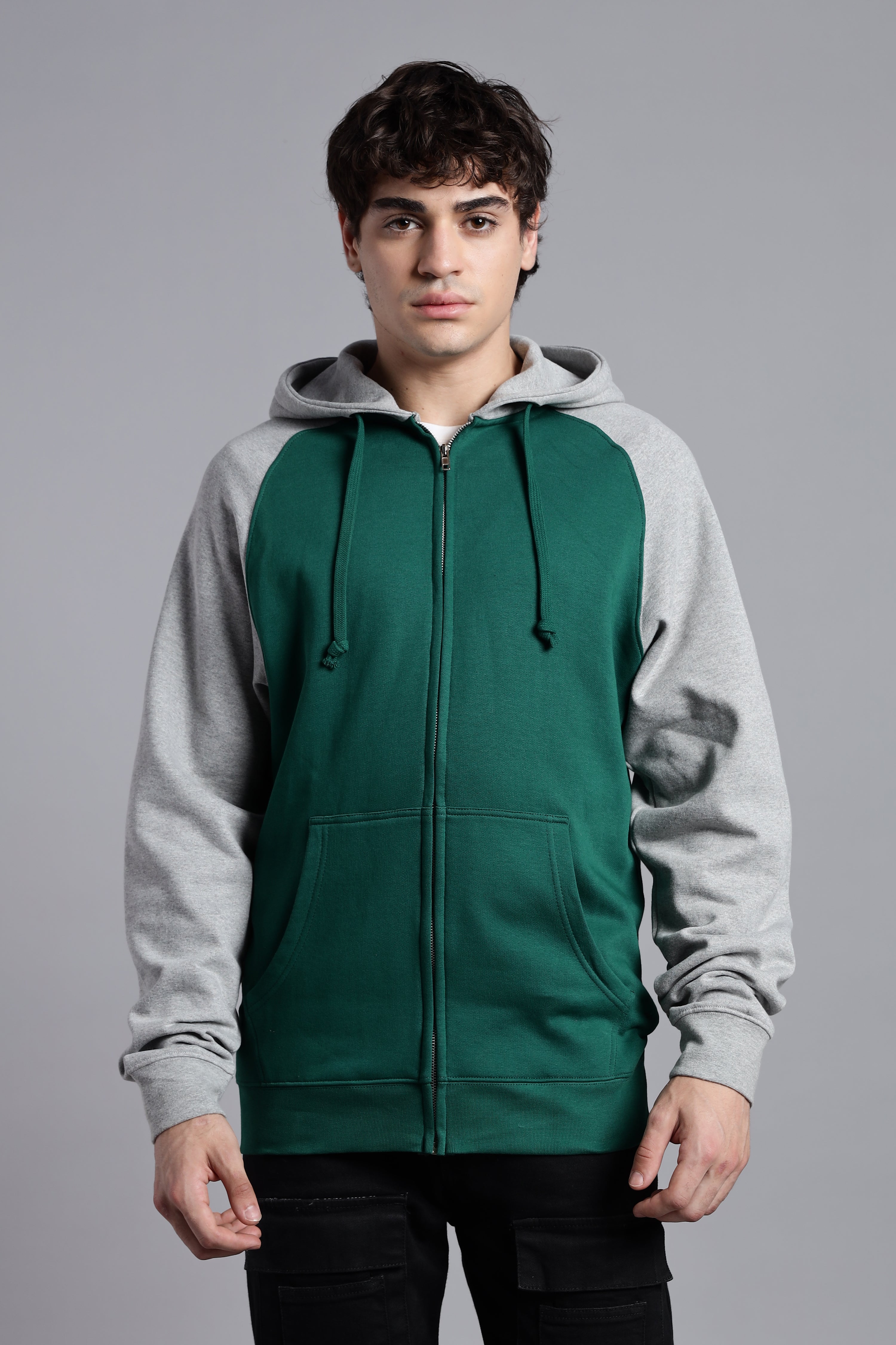 RAGLAN FULL ZIP HOODED SWEAT SHIRTS - [280GSM]