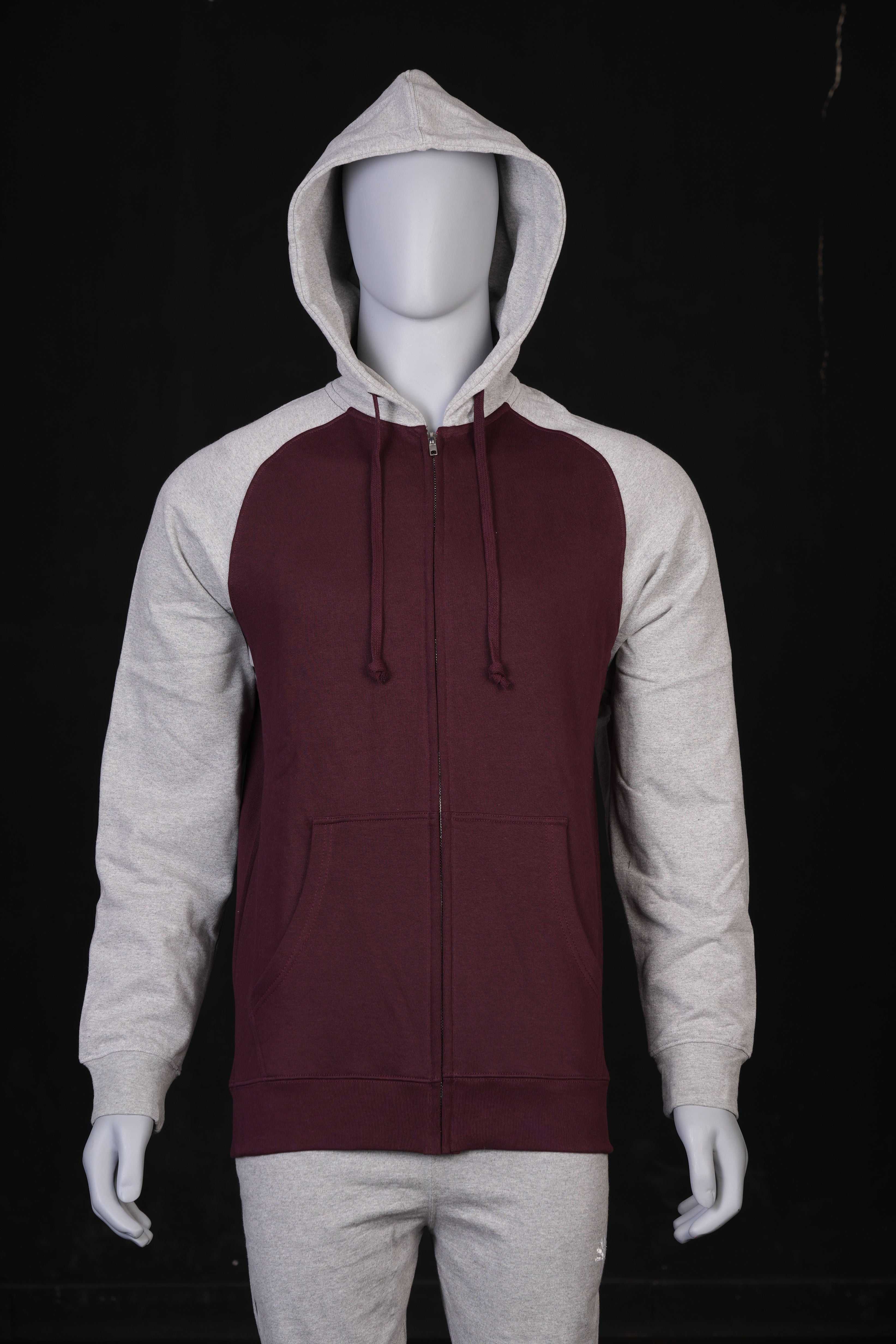 RAGLAN FULL ZIP HOODED SWEAT SHIRTS - [280GSM]